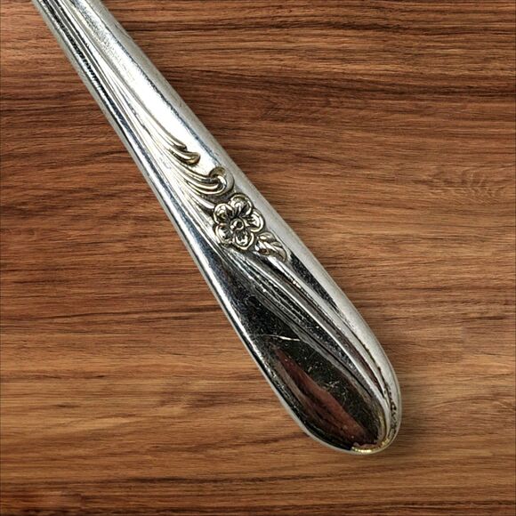 Vintage H&T MFG Co Meadow Flower 1940 Silver‑Plated Teaspoons Set of 12 Antique - Picture 4 of 6